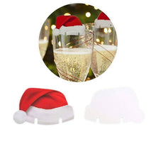 Load image into Gallery viewer, loomrack 10 PCS Christmas Santa Hat Wine Glass Decoration Christmas Accessories