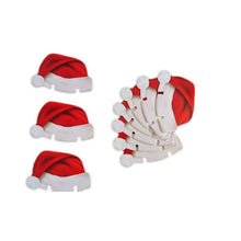 Load image into Gallery viewer, loomrack 10 PCS Christmas Santa Hat Wine Glass Decoration Christmas Accessories